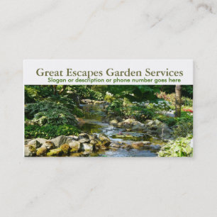 Carte De Visite Rocery Water Gardening Landscaper Business
