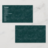 Carte De Visite Roche brossée - Turquoise foncé (Devant / Derrière)