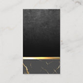 Carte De Visite Roche d'ardoise | Découpe métal or | Marbre or (Dos)