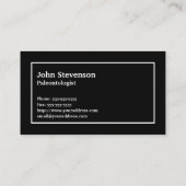 Carte De Visite Roche de calcaire fossile avec votre nom et Monogr (Dos)