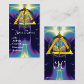 CARTE DE VISITE ROCHE DE PERLE DE MONOGRAMME DENTISTE ASCLEPIUS (Devant / Derrière)