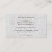 Carte De Visite Roche en pierre blanche en marbre (Dos)