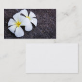 Carte De Visite Roche florale de lave de Plumeria de Frangipani (Devant / Derrière)