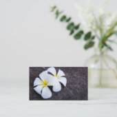 Carte De Visite Roche florale de lave de Plumeria de Frangipani (Debout devant)