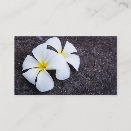 Carte De Visite Roche florale de lave de Plumeria de Frangipani (Devant)