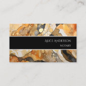 Carte De Visite Roche liquide dorée abstraite de luxe élégante et  (Devant)