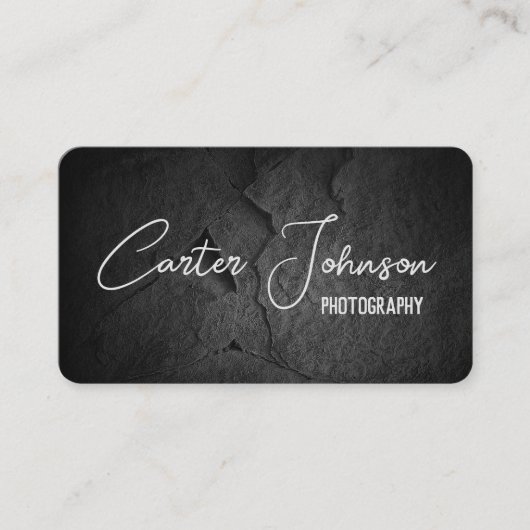 Carte De Visite Roche noire avec nom (Devant)