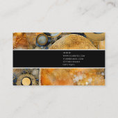 Carte De Visite Roche or fossile abstrait de luxe élégant unique (Dos)