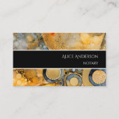 Carte De Visite Roche or fossile abstrait de luxe élégant unique (Devant)