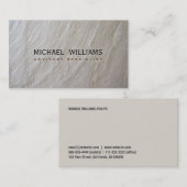 CARTE DE VISITE ROCHE PROFESSIONNELLE ÉLÉGANTE PIERRE BLANC (Devant / Derrière)