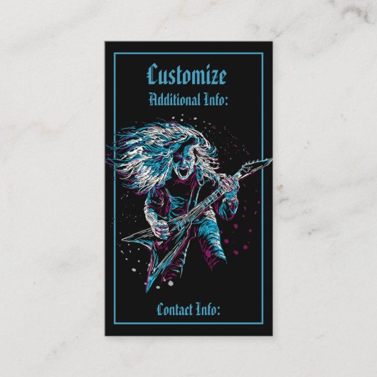 Carte De Visite Roche sur le métal lourd 2 (Devant)