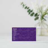 Carte De Visite Rocher brossé - violet (Debout devant)