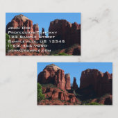 Carte De Visite Rocher de la Cathédrale à Sedona Arizona Monument (Devant / Derrière)