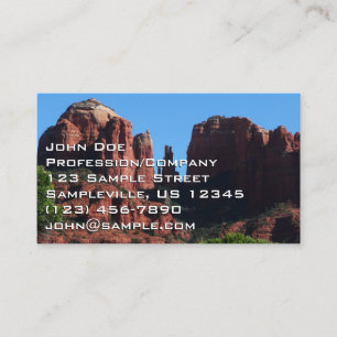 Carte De Visite Rocher de la Cathédrale à Sedona Arizona Monument