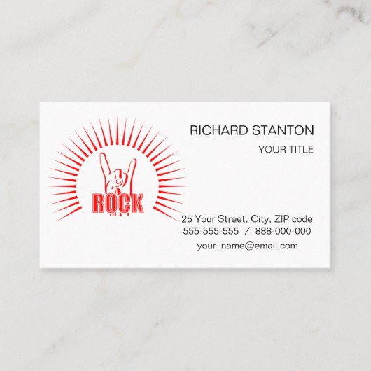 Carte De Visite Rock (Devant)