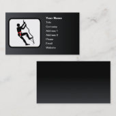 Carte De Visite Rock Climber Logo personnalisable Noir (Devant / Derrière)