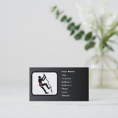 Carte De Visite Rock Climber Logo personnalisable Noir (Debout devant)