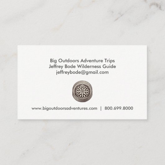 Carte De Visite Rock Face Cliffs Wilderness Guide (Dos)