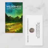Carte De Visite Rock Face Cliffs Wilderness Guide (Devant / Derrière)