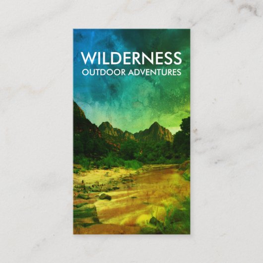 Carte De Visite Rock Face Cliffs Wilderness Guide (Devant)