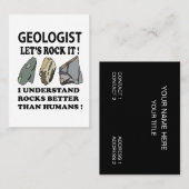 Carte De Visite Rock IT Géologue (Devant / Derrière)