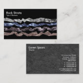 Carte De Visite Rock Strata - Noir (Devant / Derrière)