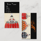 CARTE DE VISITE ROCOCO LADY MODE COSTUME DESIGNER MAKEUP ARTISTE (Devant / Derrière)