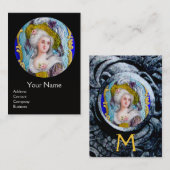 CARTE DE VISITE ROCOCO LADY, ROSES ROSES ROSES ROSES ET COMBATTRE  (Devant / Derrière)