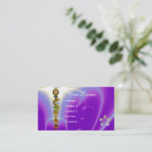 Carte De Visite ROD ASCLEPIUS,7 CHAKRAS, YOGA INSTRUCTEUR Purple (Debout devant)