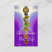 Carte De Visite ROD ASCLEPIUS,7 CHAKRAS, YOGA INSTRUCTEUR Purple (Dos)