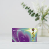 Carte De Visite ROD ASCLEPIUS SOINS DE SANTÉ MÉDICALES Monogramme  (Debout devant)