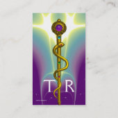 Carte De Visite ROD ASCLEPIUS SOINS DE SANTÉ MÉDICALES Monogramme  (Dos)