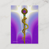 Carte De Visite ROD ASCLEPIUS SOINS DE SANTÉ MÉDICALES Violet Viol (Dos)