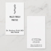 Carte De Visite Rod d'Asclepius [symbole médical] (Devant / Derrière)