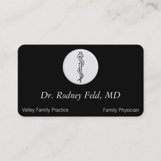 Carte De Visite Rod d'Asclepius [symbole médical] (Devant)