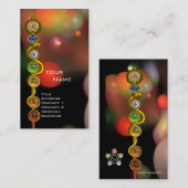 CARTE DE VISITE RODE D'ASCLEPIUS, 7 CHAKRAS, YOGA, ÉNERGIE SPIRITU (Devant / Derrière)