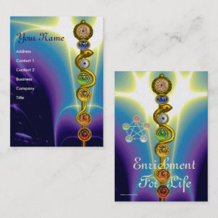 CARTE DE VISITE RODE D'ASCLEPIUS, 7 CHAKRAS, YOGA, ÉNERGIE SPIRITU
