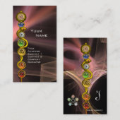 CARTE DE VISITE RODE D'ASCLEPIUS, 7 CHAKRAS, YOGA, ÉNERGIE SPIRITU (Devant / Derrière)