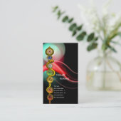 CARTE DE VISITE RODE D'ASCLEPIUS, 7 CHAKRAS, YOGA, ÉNERGIE SPIRITU (Debout devant)