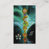 CARTE DE VISITE RODE D'ASCLEPIUS, 7 CHAKRAS, YOGA, ÉNERGIE SPIRITU (Dos)