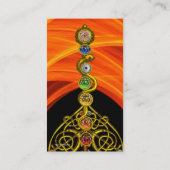 CARTE DE VISITE RODE D'ASCLEPIUS, 7 CHAKRAS, YOGA, ÉNERGIE SPIRITU (Dos)