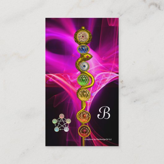 CARTE DE VISITE RODE D'ASCLEPIUS, 7 CHAKRAS, YOGA, ÉNERGIE SPIRITU (Dos)