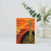 CARTE DE VISITE RODE D'ASCLEPIUS,7 CHAKRAS, YOGA, ÉNERGIE SPIRITUE (Debout devant)