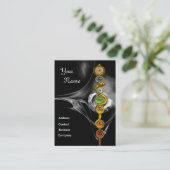 CARTE DE VISITE RODE D'ASCLEPIUS,7 CHAKRAS, YOGA, ÉNERGIE SPIRITUE (Debout devant)