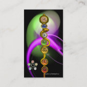 CARTE DE VISITE RODE D'ASCLEPIUS,7 CHAKRAS, YOGA, ÉNERGIE SPIRITUE (Dos)