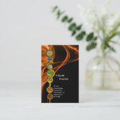 Carte De Visite RODE D'ASCLEPIUS,7 CHAKRAS YOGA LOTUS POSE Orange (Debout devant)