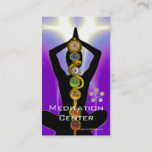 Carte De Visite RODE D'ASCLEPIUS,7 CHAKRAS YOGA LOTUS POSE rose (Dos)