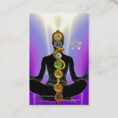 Carte De Visite RODE D'ASCLEPIUS,7 CHAKRAS YOGA LOTUS POSE rose (Dos)