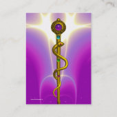 Carte De Visite RODE D'ASCLEPIUS AMÉthyste or vibrant (Dos)