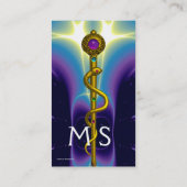 Carte De Visite RODE DE ASCLEPIUS SOINS DE SANTÉ MÉDICALES Monogra (Dos)